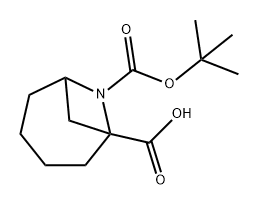 7-Aza-bicyclo[4.1.1]octane-1,7-dicarboxylic acid 7-tert-butyl ester Structure