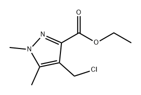 ethyl 4-(chloromethyl)-1,5-dimethyl-1H-pyrazole-3-carb oxylate Structure