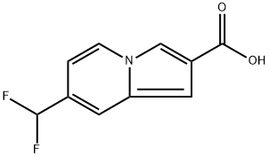 7-(Difluoromethyl)indolizine-2-carboxylic acid Structure