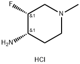 4-Piperidinamine, 3-fluoro-1-methyl-, hydrochloride (1:2), (3R,4S)-rel- Structure