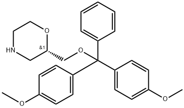 (S)-2-((Bis(4-methoxyphenyl)(phenyl)methoxy)methyl)morpholine Structure