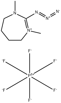 1H-1,3-Diazepinium, 2-azido-4,5,6,7-tetrahydro-1,3-dimethyl-, hexafluorophosphate(1-) (1:1) Structure