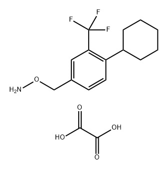 Hydroxylamine, O-[[4-cyclohexyl-3-(trifluoromethyl)phenyl]methyl]-, ethanedioate (1:1) 구조식 이미지