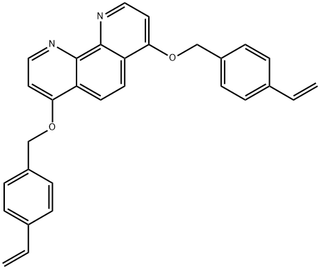 4,7-bis[(4-ethenylphenyl)methoxy]-1,10-Phenanthroline Structure