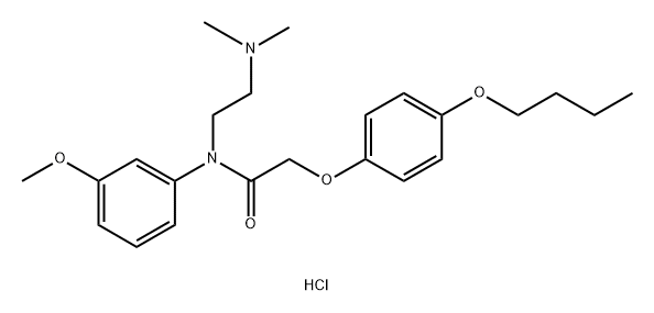 Acetamide, N-(m-anisyl)-2-(p-butoxyphenoxy)-N-(2-(dimethylamino)ethyl)-, hydrochloride 구조식 이미지