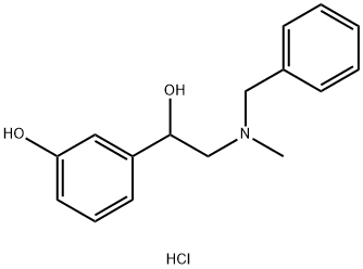 Benzenemethanol, 3-hydroxy-α-[[methyl(phenylmethyl)amino]methyl]-, hydrochloride (1:1) Structure