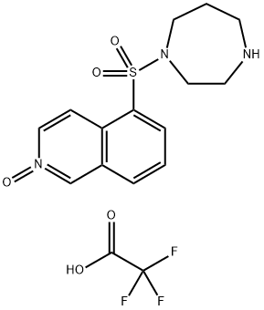 Isoquinoline, 5-[(hexahydro-1H-1,4-diazepin-1-yl)sulfonyl]-, 2-oxide, 2,2,2-trifluoroacetate (1:1) 구조식 이미지
