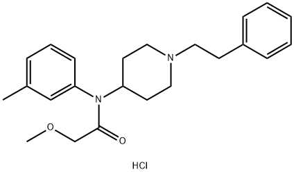 Acetamide, 2-methoxy-N-(3-methylphenyl)-N-[1-(2-phenylethyl)-4-piperidinyl]-, hydrochloride (1:1) Structure