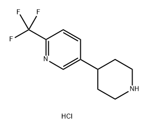 5-(Piperidin-4-yl)-2-(trifluoromethyl)pyridine hydrochloride Structure