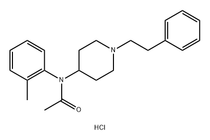 Acetamide, N-(2-methylphenyl)-N-[1-(2-phenylethyl)-4-piperidinyl]-, hydrochloride (1:1) Structure