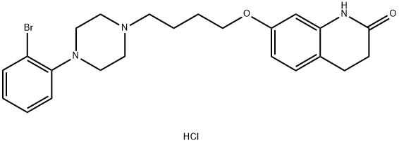 2(1H)-Quinolinone, 7-[4-[4-(2-bromophenyl)-1-piperazinyl]butoxy]-3,4-dihydro-, hydrochloride (1:1) Structure