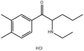 1-Pentanone, 1-(3,4-dimethylphenyl)-2-(ethylamino)-, hydrochloride (1:1) Structure