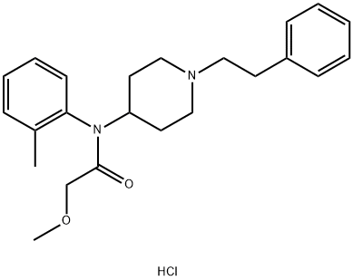 Acetamide, 2-methoxy-N-(2-methylphenyl)-N-[1-(2-phenylethyl)-4-piperidinyl]-, hydrochloride (1:1) Structure