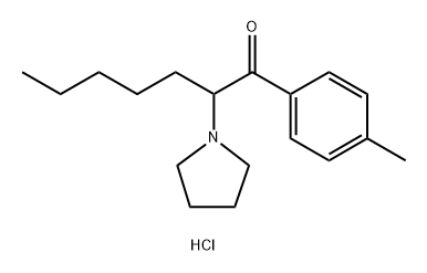 1-Heptanone, 1-(4-methylphenyl)-2-(1-pyrrolidinyl)-, hydrochloride (1:1) Structure