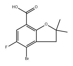 4-Bromo-5-fluoro-2,2-dimethyl-2,3-dihydrobenzofuran-7-carboxylic acid Structure