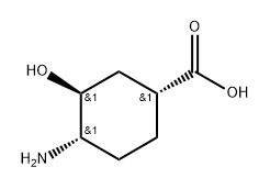 Cyclohexanecarboxylic acid, 4-amino-3-hydroxy-, (1R,3S,4S)-rel- Structure