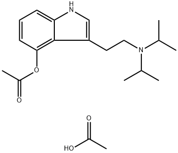 1H-Indol-4-ol, 3-[2-[bis(1-methylethyl)amino]ethyl]-, 4-acetate, acetate (1:1) Structure