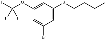 (3-bromo-5-(trifluoromethoxy)phenyl)(butyl)sulfane Structure