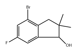 4-bromo-6-fluoro-2,2-dimethyl-2,3-dihydro-1H-inden-1-ol Structure