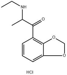 1-Propanone, 1-(1,3-benzodioxol-4-yl)-2-(ethylamino)-, hydrochloride (1:1) Structure