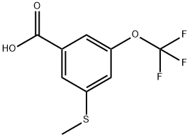 3-(Methylthio)-5-(trifluoromethoxy)benzoic acid Structure