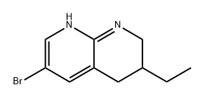 6-Bromo-3-ethyl-1,2,3,4-tetrahydro-1,8-naphthyridine 구조식 이미지