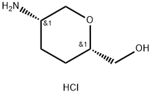 cis-(5-Amino-tetrahydro-pyran-2-yl)-methanol hydrochloride Structure