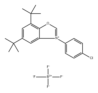 Benzoxazolium, 3-(4-chlorophenyl)-5,7-bis(1,1-dimethylethyl)-, tetrafluoroborate(1-) (1:1) Structure