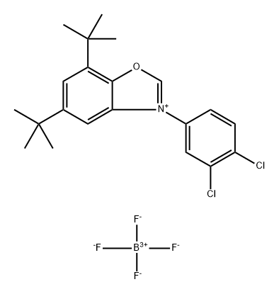 Benzoxazolium, 3-(3,4-dichlorophenyl)-5,7-bis(1,1-dimethylethyl)-, tetrafluoroborate(1-) (1:1) Structure