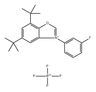 Benzoxazolium, 5,7-bis(1,1-dimethylethyl)-3-(3-fluorophenyl)-, tetrafluoroborate(1-) (1:1) 구조식 이미지