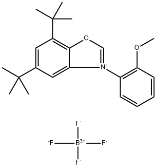 Benzoxazolium, 5,7-bis(1,1-dimethylethyl)-3-(2-methoxyphenyl)-, tetrafluoroborate(1-) (1:1) Structure