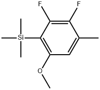 2,3-Difluoro-5-methoxy-1-methyl-4-(trimethylsilyl)benzene Structure