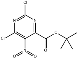 tert-Butyl 2,6-dichloro-5-nitropyrimidine-4-carboxylate Structure