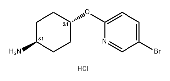 rac-(1r,4r)-4-[(5-bromopyridin-2-yl)oxy]cyclohexan-1-amine dihydrochloride, trans Structure