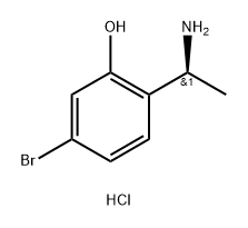 Phenol, 2-[(1S)-1-aminoethyl]-5-bromo-, hydrochloride (1:1) Structure