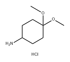 4,4-dimethoxycyclohexan-1-amine hydrochloride 구조식 이미지