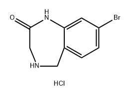 8-bromo-2,3,4,5-tetrahydro-1H-1,4-benzodiazepin-2-one hydrochloride Structure