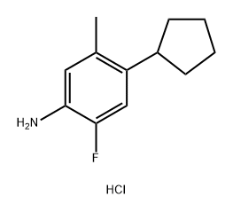 4-cyclopentyl-2-fluoro-5-methylaniline hydrochloride Structure