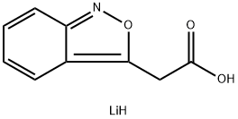 2,1-Benzisoxazole-3-acetic acid, lithium salt (1:1) Structure