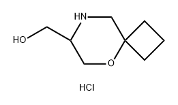 {5-oxa-8-azaspiro[3.5]nonan-7-yl}methanol hydrochloride Structure