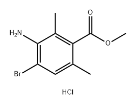 methyl 3-amino-4-bromo-2,6-dimethylbenzoate hydrochloride 구조식 이미지