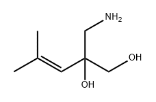 2-(aminomethyl)-4-methylpent-3-ene-1,2-diol 구조식 이미지