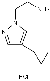 1H-Pyrazole-1-ethanamine, 4-cyclopropyl-, hydrochloride (1:2) 구조식 이미지