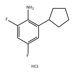 2-cyclopentyl-4,6-difluoroaniline hydrochloride 구조식 이미지