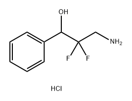 3-amino-2,2-difluoro-1-phenylpropan-1-ol hydrochloride Structure