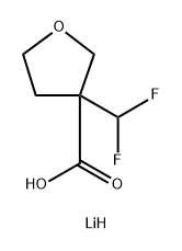 3-Furancarboxylic acid, 3-(difluoromethyl)tetrahydro-, lithium salt (1:1) 구조식 이미지