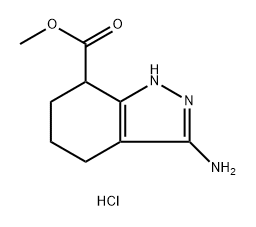 methyl 3-amino-4,5,6,7-tetrahydro-1H-indazole-7-carboxylate hydrochloride 구조식 이미지