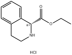 ethyl (R)-1,2,3,4-tetrahydroisoquinoline-1-carboxylate hydrochloride 구조식 이미지