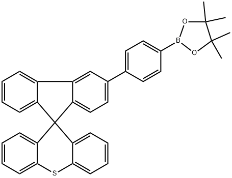 3-[4-(4,4,5,5-Tetramethyl-1,3,2-dioxaborolan-2-yl)phenyl]spiro[9H-fluorene-9,9′-[9H]thioxanthene] 구조식 이미지