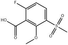 6-Fluoro-2-methoxy-3-(methylsulfonyl)benzoic acid Structure